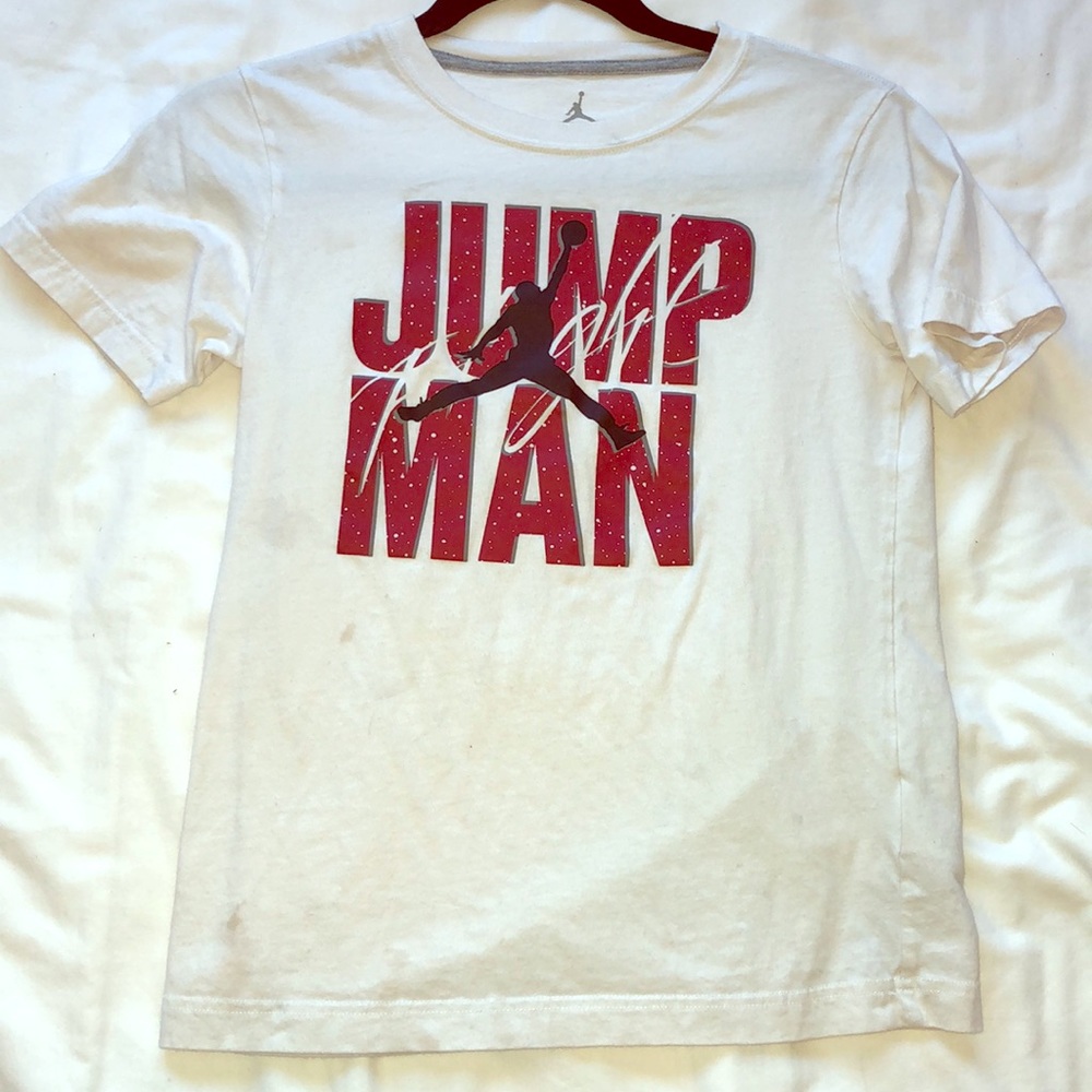 Slightly stained JORDANS jump man shirt